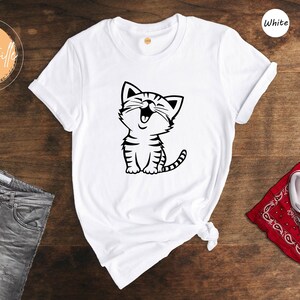Cute Kitten Shirt, Kitten Shirt, Cute Cat Shirt, Cat Shirt, Laughing Cat Shirt, Laughing Cat T-Shirt, Funny Kitten Shirt image 7