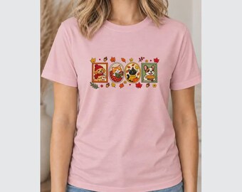 fall animal shirt Fall Animal T-Shirt with Cozy Retro Woodland Critter Artwork