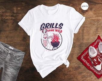 Grills Gone Wild BBQ Shirt: Funny Grill Master Dad Gift