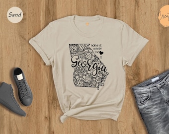 Georgia State Map Tee: Pride Souvenir Shirt