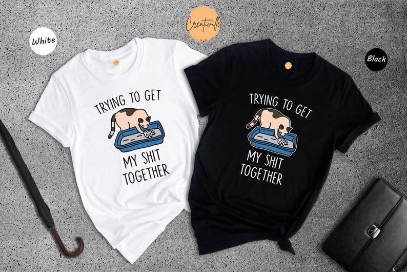 Funny Cat Shirt: Adult Humor Tee, Cat Lover Gift image 1