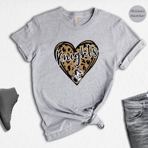 Leopard Knights Shirt, Knights School Mascot Shirt, Knights Spirit Shirt, Knights Apparel, Knights Football Shirt