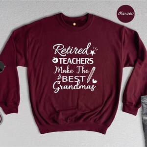 Retired Teacher Gift T-Shirt - Grandma Tee image 8