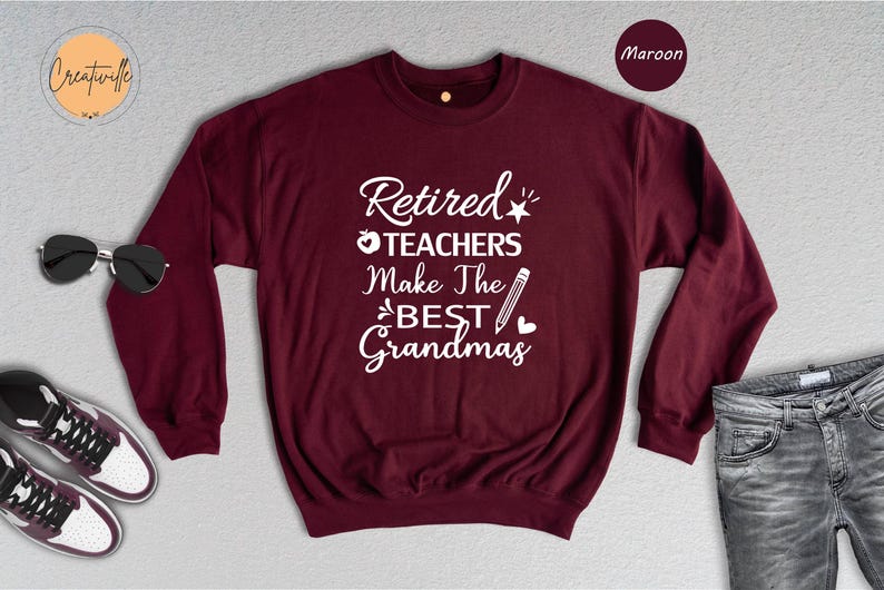 Retired Teacher Gift T-Shirt - Grandma Tee image 8
