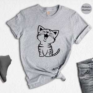 Cute Kitten Shirt, Kitten Shirt, Cute Cat Shirt, Cat Shirt, Laughing Cat Shirt, Laughing Cat T-Shirt, Funny Kitten Shirt image 2