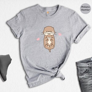 Cute Otter Shirt, Otter Lover Tee, Animal Lover T-shirt, Sea Otter Gift, Funny Otter Tshirt, Otter Baby Shirt Cute Otter Shirt image 3