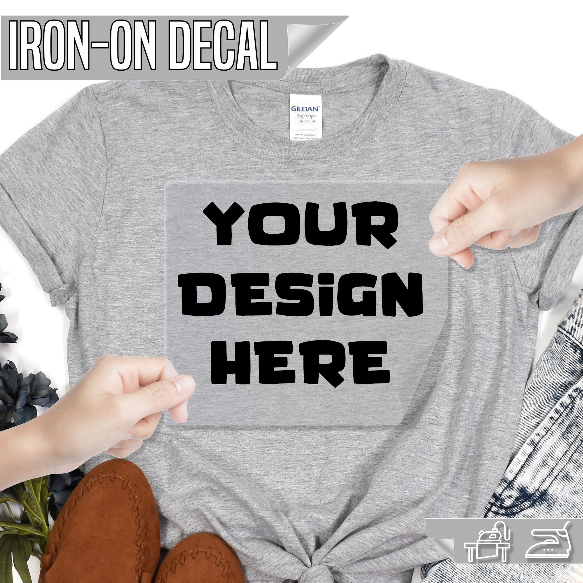 Personalized Name Vinyl Iron On Transfer Vinyl Custom Name Decal For T Shirt - E - Foto 9