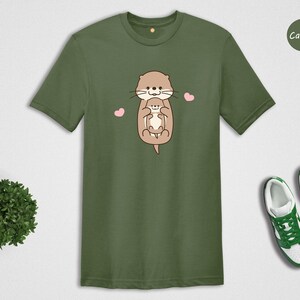 Cute Otter Shirt, Otter Lover Tee, Animal Lover T-shirt, Sea Otter Gift, Funny Otter Tshirt, Otter Baby Shirt Cute Otter Shirt image 5