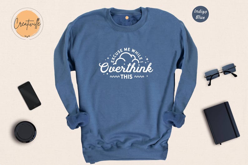 Funny Overthinking Shirt: Sarcastic Mom Tee image 8