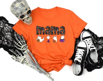 Vintage Halloween Mama Shirt: Spooky Ghost Mom Tee