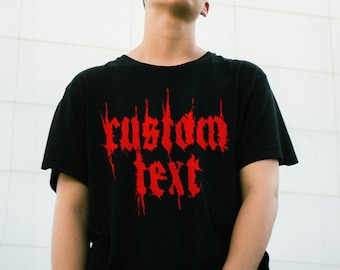 Custom Death Metal Shirt, Personalized T-Shirt, Custom T-Shirt, Custom Fitness T-Shirt, Custom Dark Metal T-Shirt