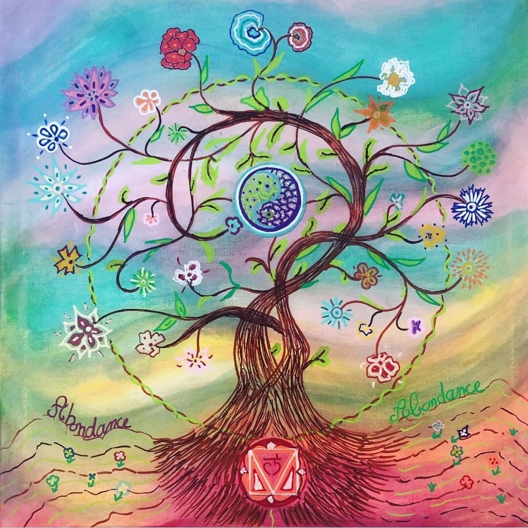 Lovers Art Print. Twin Flames, Soul Mates, Tree of Life Spiritual