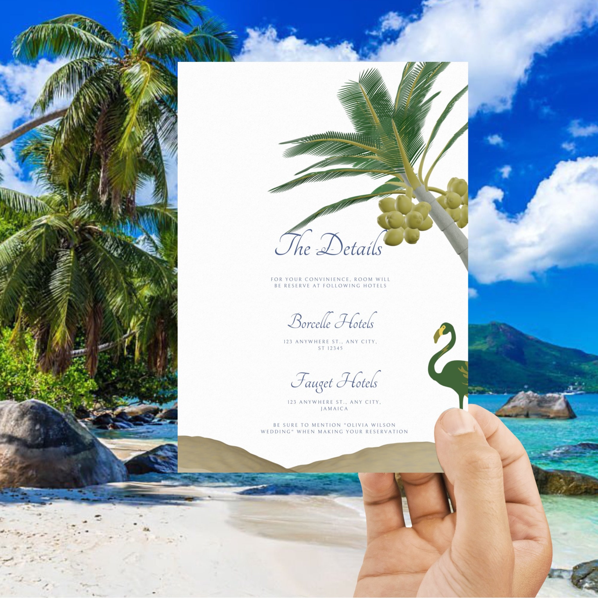 Passport Wedding Invitation Jamaica Come and Fly With Me Etsy