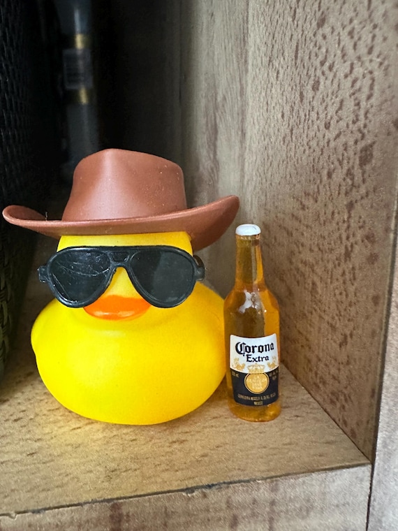 Paperella Gomma Cowboy Con Accessori | Giocattolo Da Bagno E Ornamento Per Auto - Foto 5