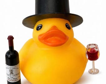 Champagne Cowboy Rubber Duck, Western Jeep Ducking Gift, Car Dashboard Decor, Country Gift, Cowboy Collectible Duck