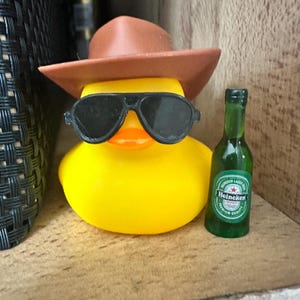 Farmer, Heineken, rubber duck, accessories, rodeo gift, beer theme, office gift, cowboy, cowgirl, beer duck, lucky duck, jeep duck