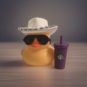 Coffee rubber duck | Starbucks gift | dashboard duck | personalized gift | Duck collection