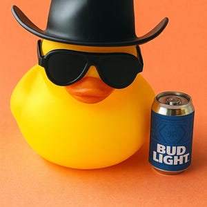 Cowboy Beer duck, rubber duck, western beer gift, dashboard duck, cruising duck, rodeo gift, suv accessory, lucky duck