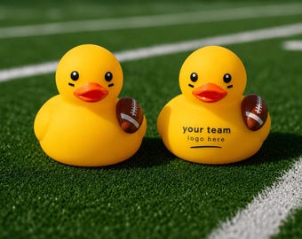 College Football Rubber Duck: Wedstrijddag, Helm van je favoriete team, Cadeau voor sportfans, Personaliseer met je team