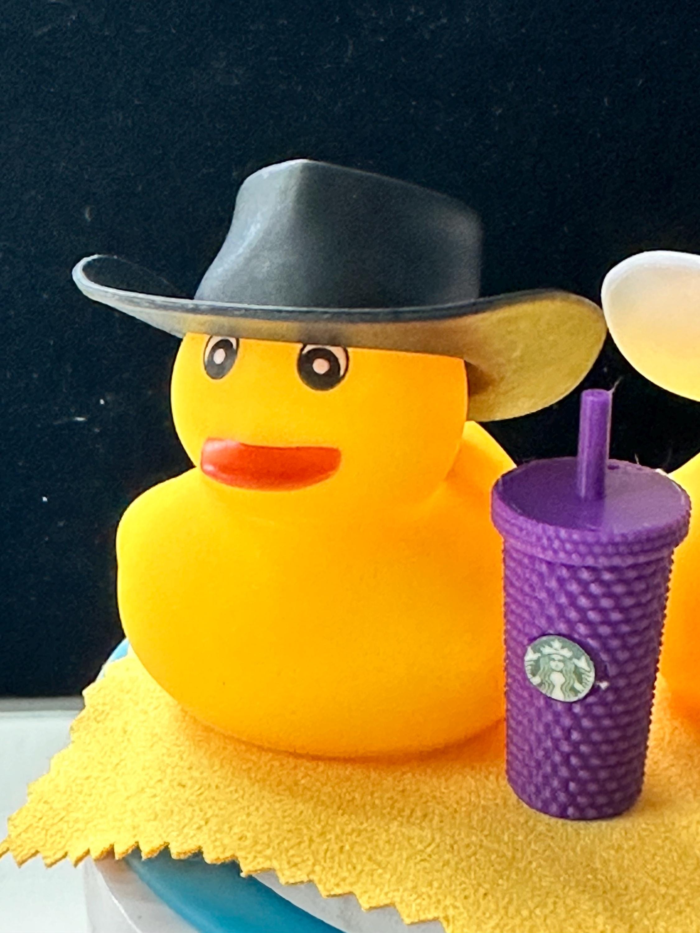 Rubber Duck With Coffee, Starbucks Fan Gift - Etsy