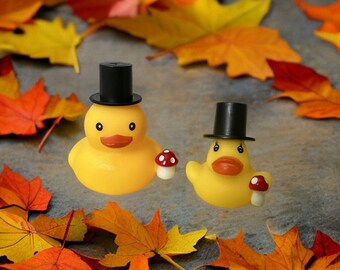 Mushroom Rubber Duck, Cottagecore Gift, Garden Lover Decor, Car Dashboard Duck, Cruising Duck, Whimsical Nature Gift