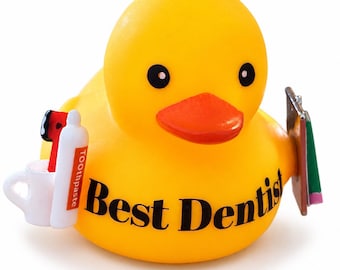 Personalized Dentist Rubber Duck, Dental Hygienist Gift, Dental Assistant Gift, Dentist Graduation Gift, Orthodontist Gift, Dental Student
