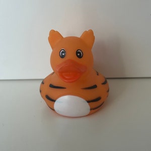 Tiger, rubber duck office gift, collector duck, dashboard duck farm, SUV duck Themed rubber duck ducks yellow