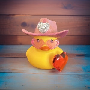 Limited edition Valentine’s Day duck, accessory, cruising duck, cute gift, rubber duck, coworker gift, cowboy, cowgirl