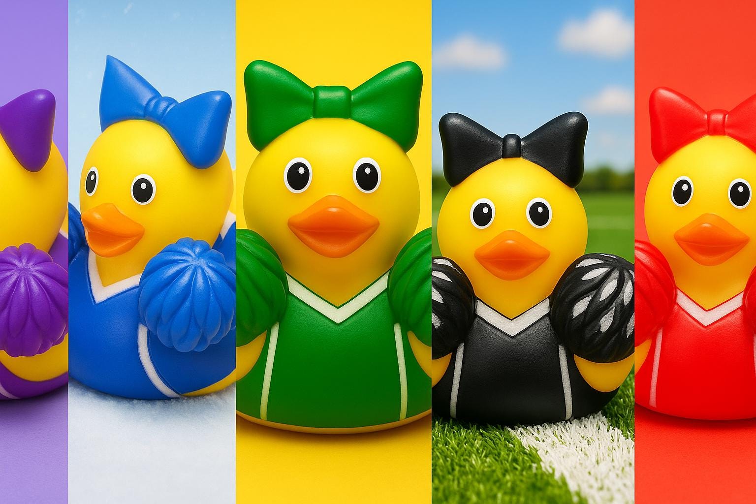 Kigeli Set di 30 portachiavi Cheer Duck regalo sfuso