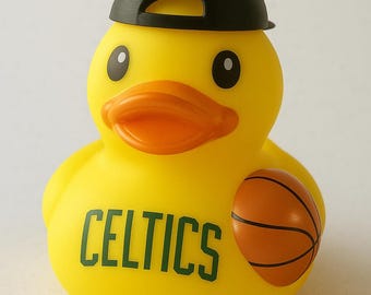 Patito de goma de baloncesto: decoración para el salpicadero del coche con temática deportiva de la NBA.