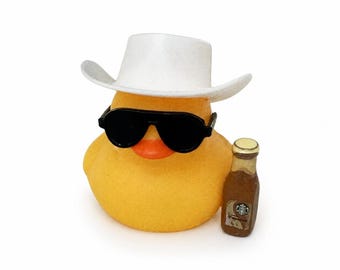 Blended Iced Coffee Rubber Duck, Coffee Lover Gift, Car Dashboard Decor, Christmas Stocking Stuffer, Gift for Him, Cruising Duck