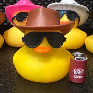 Pop, soda, rubber duck, cruising duck, cute gift, Coca Cola miniature, coworker, soda Coca Cola gift,