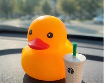 Coffee Lover Rubber Duck,  Fan Gift with Cowboy Hat