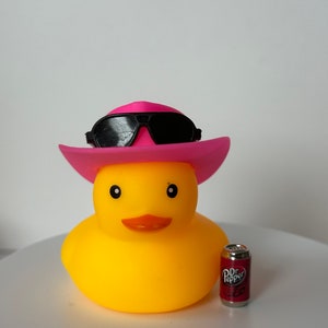 1:6 mini dollhouse friend duck, cruising duck, cute gift, miniature, custom rubber duck, coworker, soda Coca Cola gift, cowboy, cowgirl