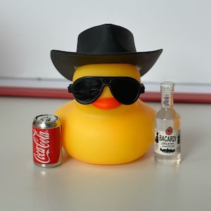 Mixed drinks duck, cruising duck, cute gift, liquor bottle rubber duck, coworker gift, beer gift, cowboy, cowgirl, themed duck