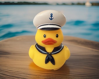 Sailor duck accessory, cruising duck, cute gift, navy rubber duck, travel gift, ship, themed rubber ducks, graduation gift