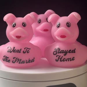 Three little pigs  (rubber ducks) themed rubber duck ducks rubber pig farm animals