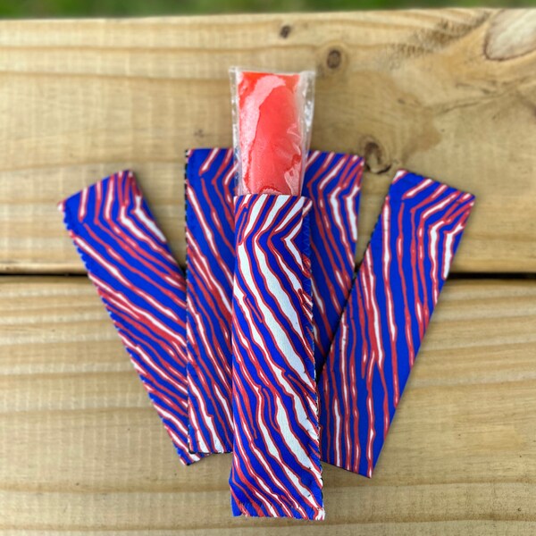 Buffalo Bills Zubaz Inspired Popsicle Holder | Buffalo Bills | Buffalo NY Gift | Summer Gift | Popsicle Holder | Buffalo Football | Buffalo