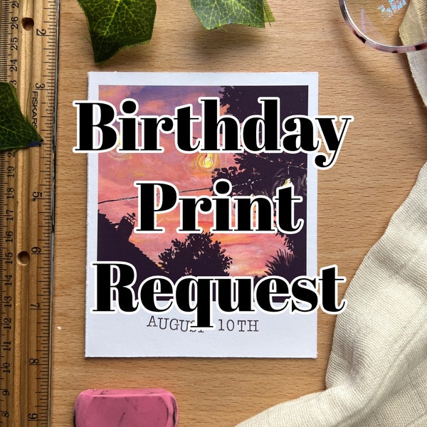 Prints For Synesthesia Birthday Paintings - Check if your birthday is painted before purchasing - Birthday - *This is NOT the waitlist*