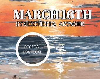 Cuadro digital para el 16 de marzo - Impresiones artísticas de alta calidad - Varios tamaños - Feliz cumpleaños - Descarga digital - Láminas artísticas
