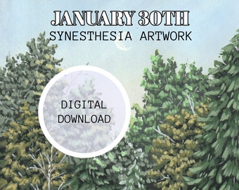 Cuadro digital para el 30 de enero - Impresiones artísticas de alta calidad - Varios tamaños - Feliz cumpleaños - Descarga digital - Láminas artísticas