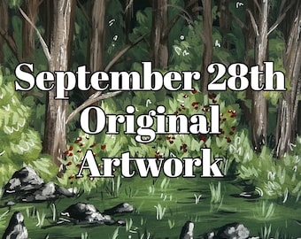 September 28th Birthday Painting - Artwork - Hand Painted - Synesthesia Art - Gift -Present - Original Painting