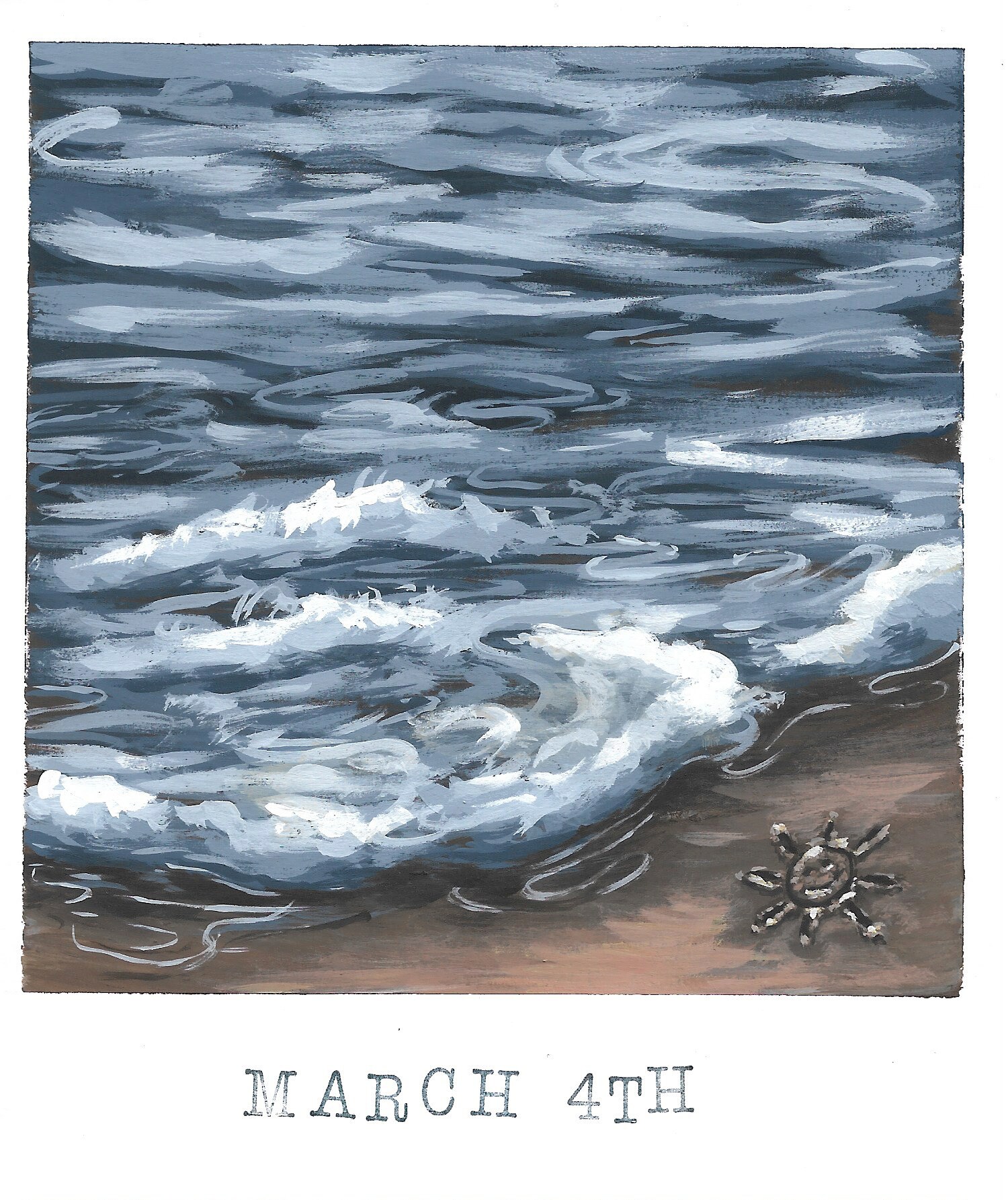 March 4th Birthday Painting - Artwork - Hand Painted - Synesthesia Art ...