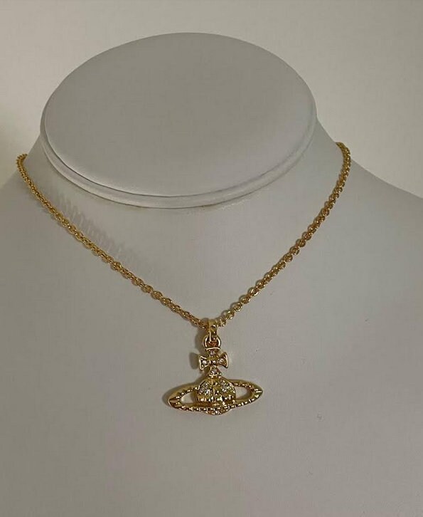 New in Box Vivienne Westwood Gold Orb Necklace With White Crystals - Etsy