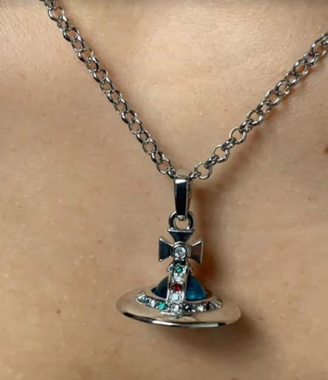 Westwood Watch Pendant Vw Orb Necklace In Box Vivienne Westwood