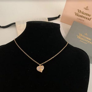 New in Box Vivienne Westwood Gold Orb Heart Choker Necklace - Etsy