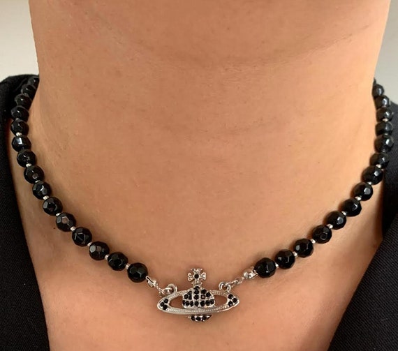 New in Box Vivienne Westwood Black Pearl Choker Necklace Etsy