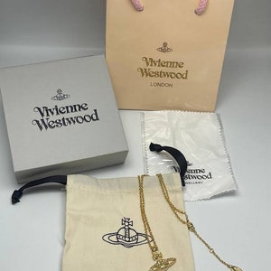 New in Box Vivienne Westwood Gold Orb Necklace With White - Etsy