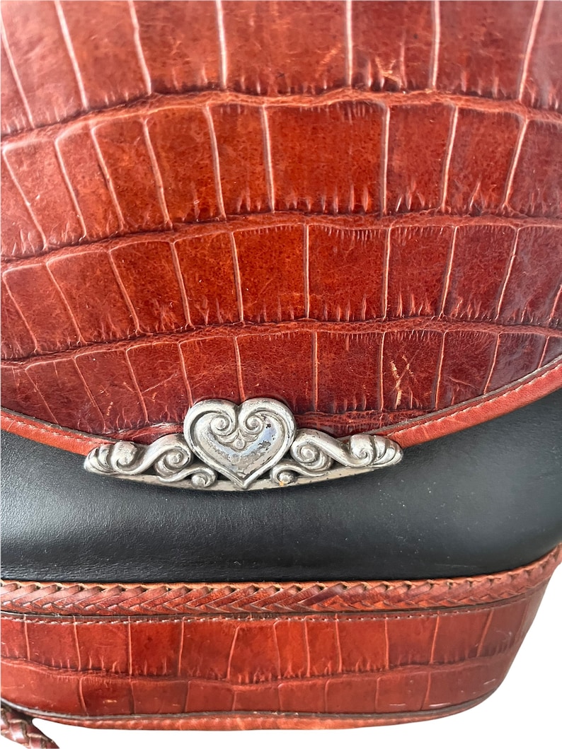 Vintage Brighton CROCO Leather Bag image 3