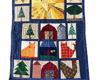 Patchwork Quilt Quadrate Dekor Art